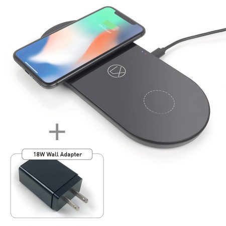 lxory dual wireless charger black US plug